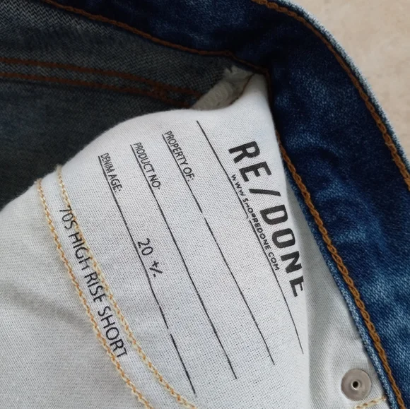 Re/Done 70's High Rise Short Arroyo Blue 27